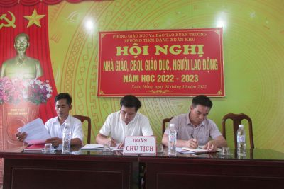 HỘI NGHỊ NHÀ GIÁO, CÁN BỘ QUẢN LÍ GIÁO DỤC VÀ NGƯỜI LAO ĐỘNG NĂM HỌC 2022-2023 THÀNH CÔNG TỐT ĐẸP